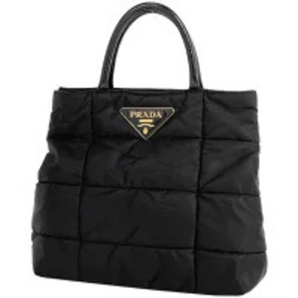 Prada Plate 2way Shoulder Bag Tote Nero Black